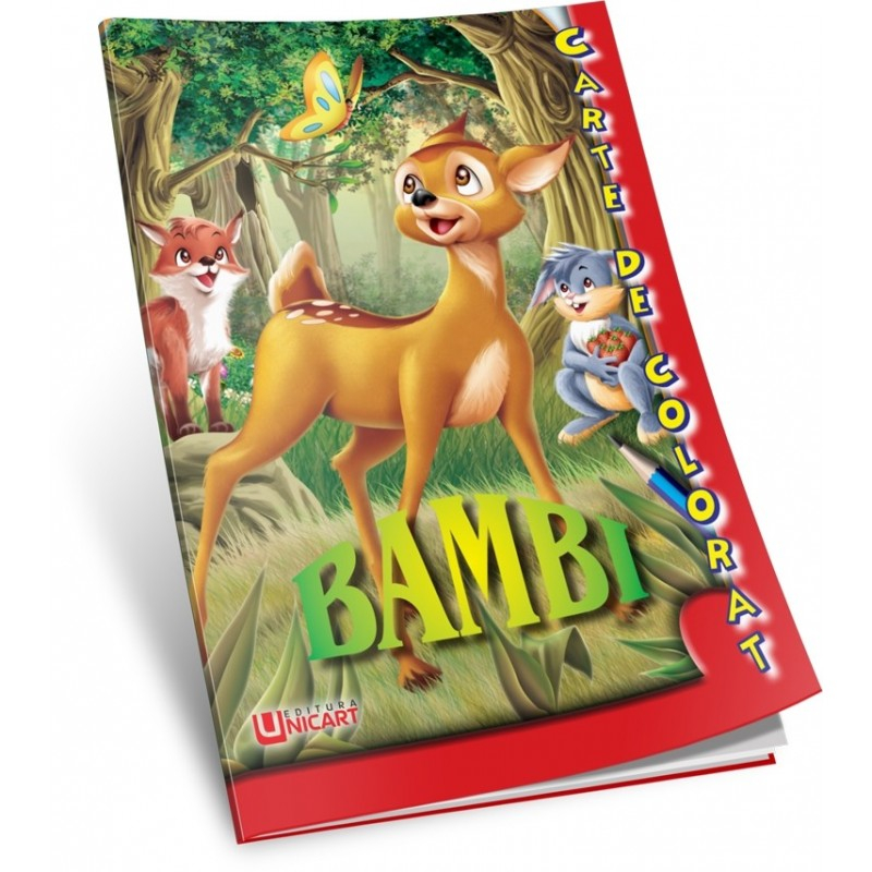 Carte de colorat și povești – Bambi, tip A5, 16 pagini [1]