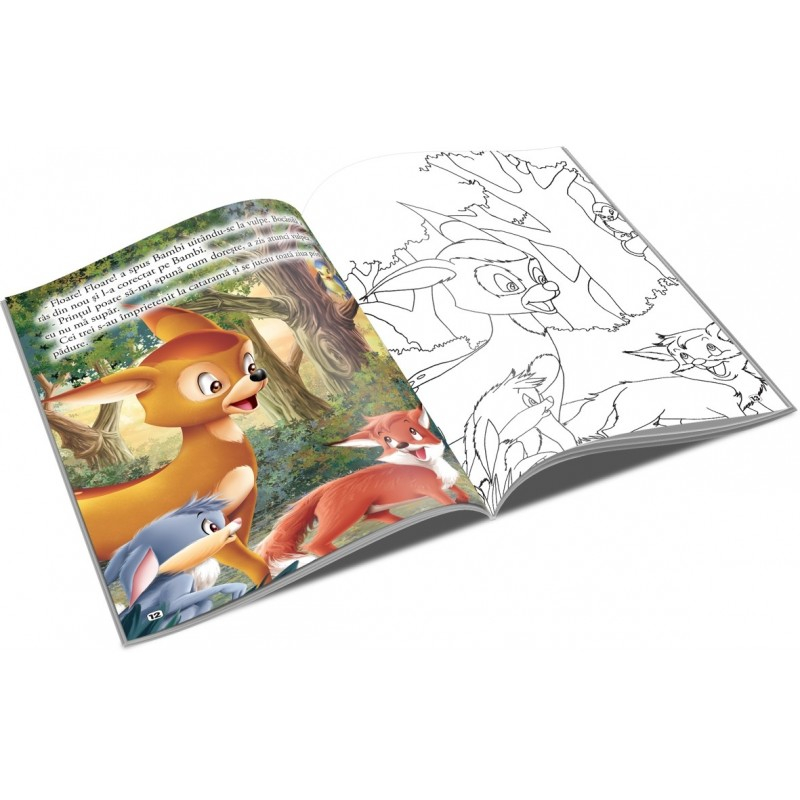 Carte de colorat și povești – Bambi, tip A5, 16 pagini [2]