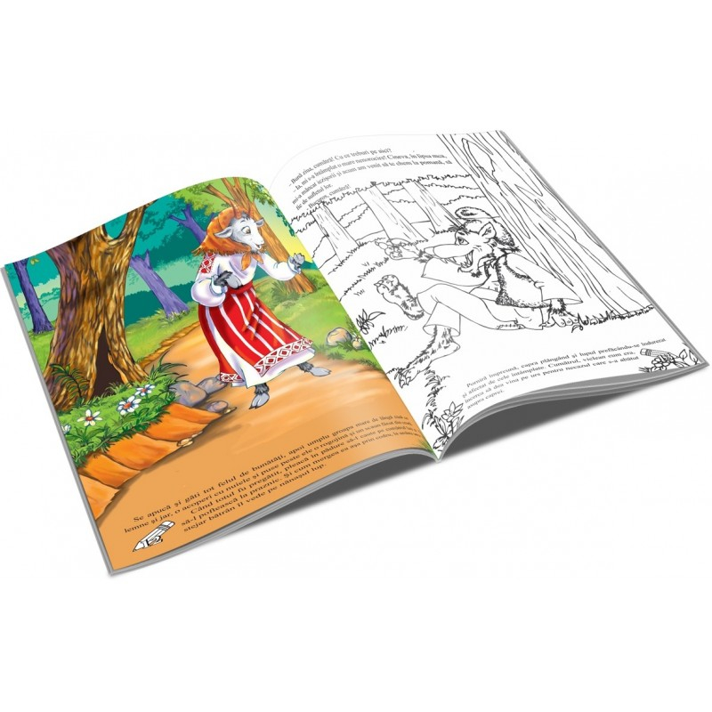 Carte de colorat și povești – Capra cu trei iezi, tip A5, 16 pagini [2]