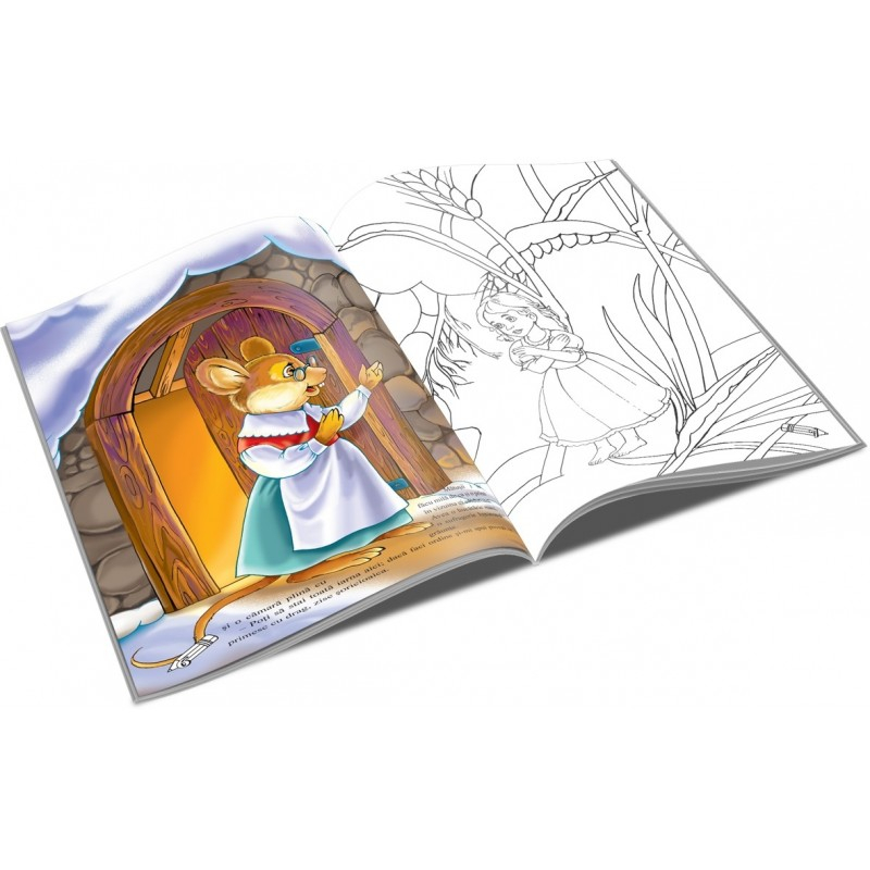 Carte de colorat și povești – Degețica, tip A5, 16 pagini [2]