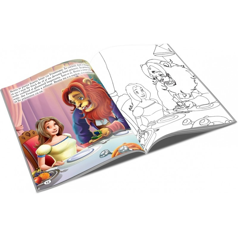 Carte de colorat și povești – Frumoasa și Bestia, tip A5, 16 pagini [2]