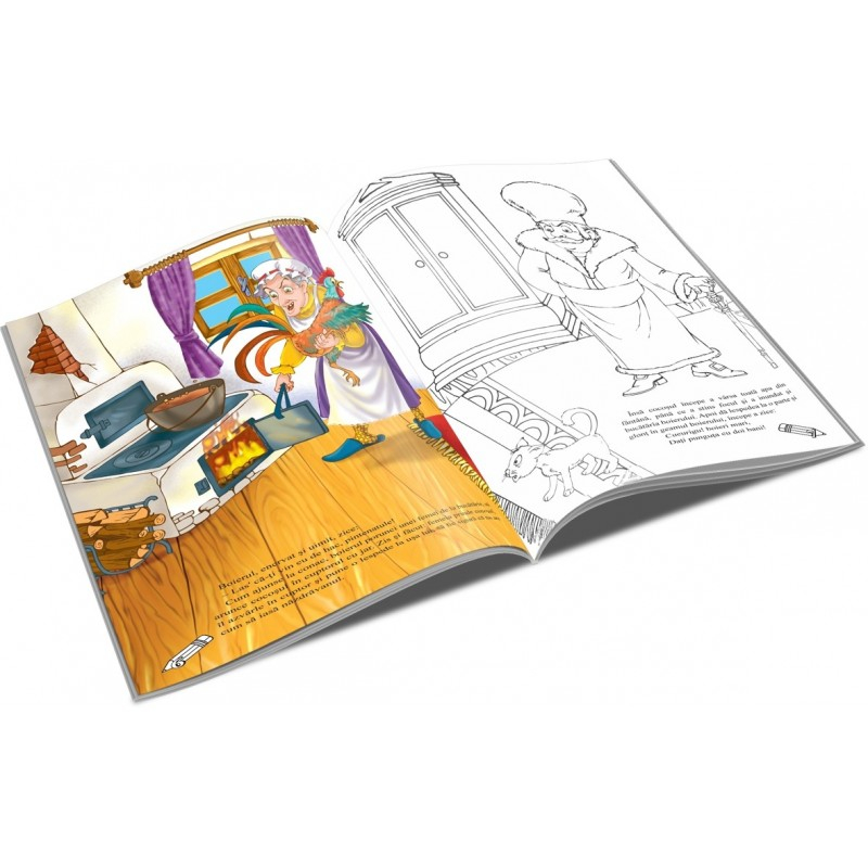 Carte de colorat și povești – Punguța cu doi bani, tip A5, 16 pagini [2]