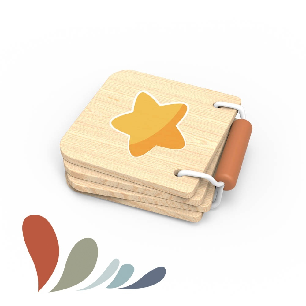 Carticica din lemn pentru bebeluși, Speedy Monkey [4]