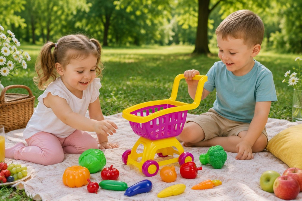 CARUCIOR CUMPARATURI CU LEGUME ROZ GALBEN [5]
