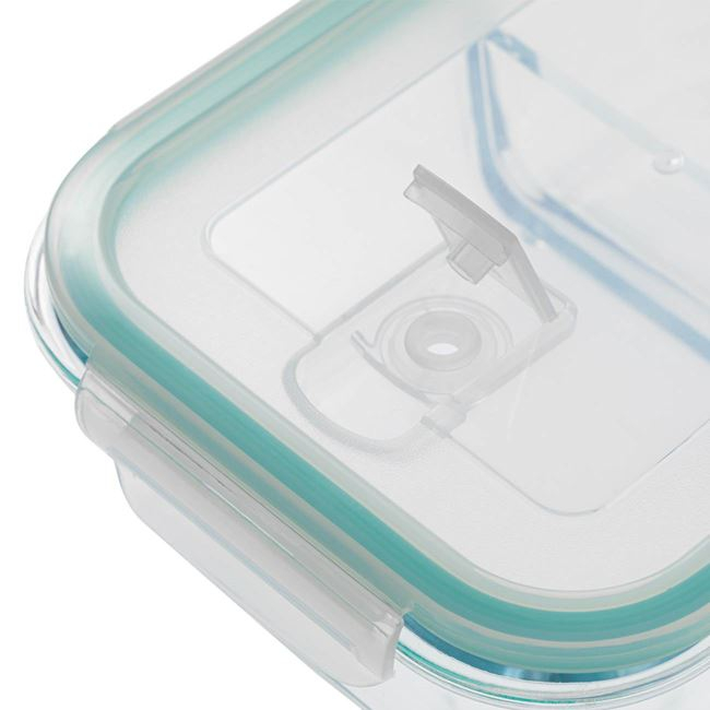 Caserola cu capac din sticla pentru alimente,2 compartimente,1000 ml [4]