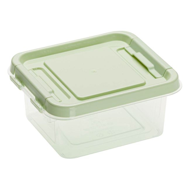 Caserola cu capac pentru alimente,plastic,verde,500 ml