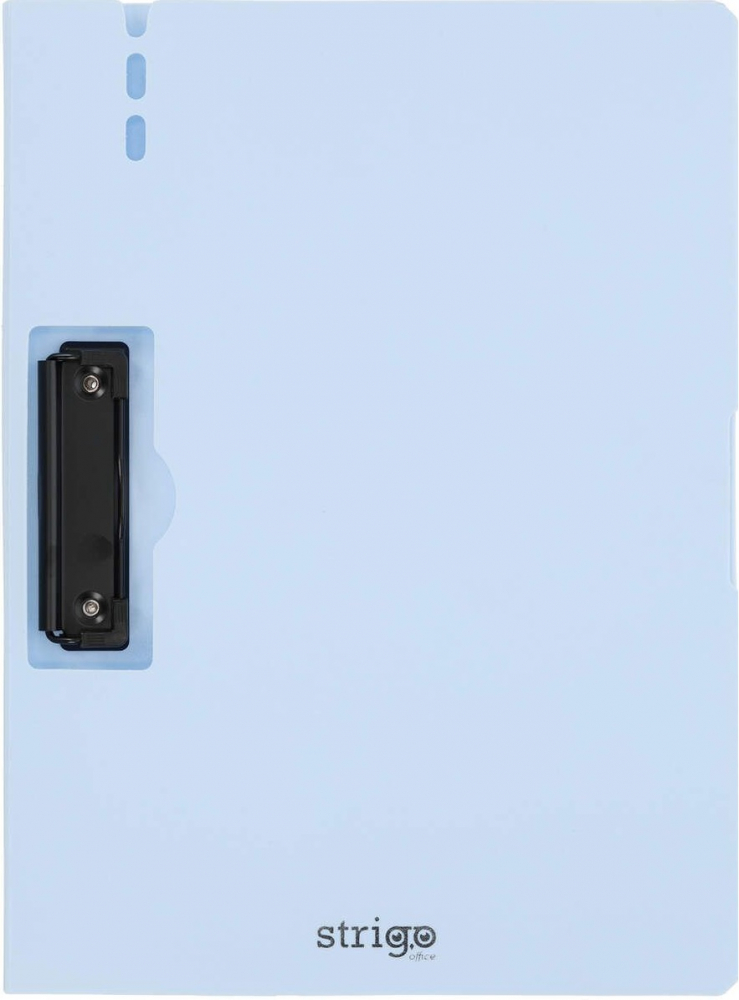 Clipboard Strigo Vertical A4 cu Clip Metalic si Suport Stilou, Albastru Deschis