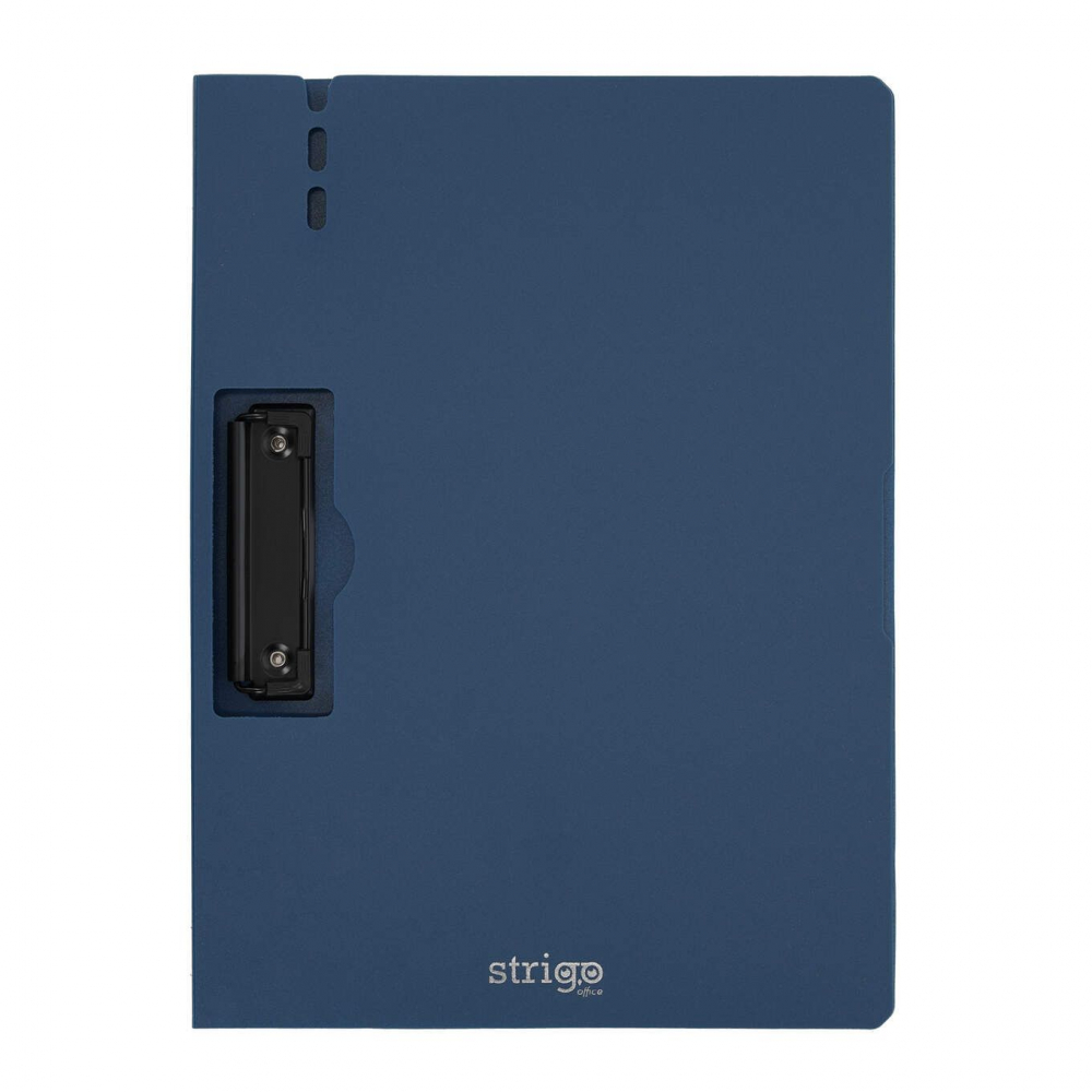 Clipboard Strigo Vertical A4 cu Clip Metalic si Suport Stilou, Albastru Marin