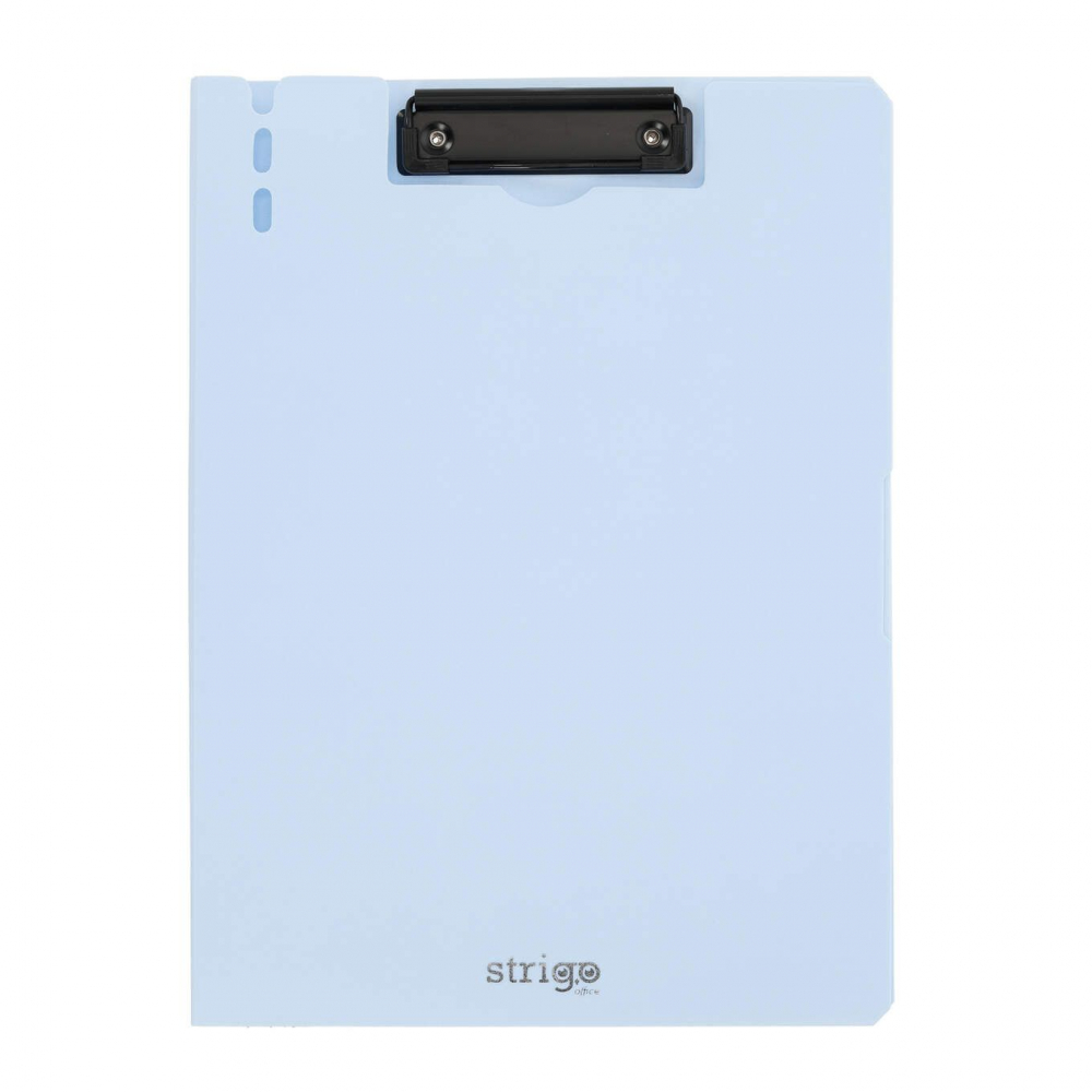 Clipboard Strigo Vertical A4 cu Suport Stilou, Albastru Deschis