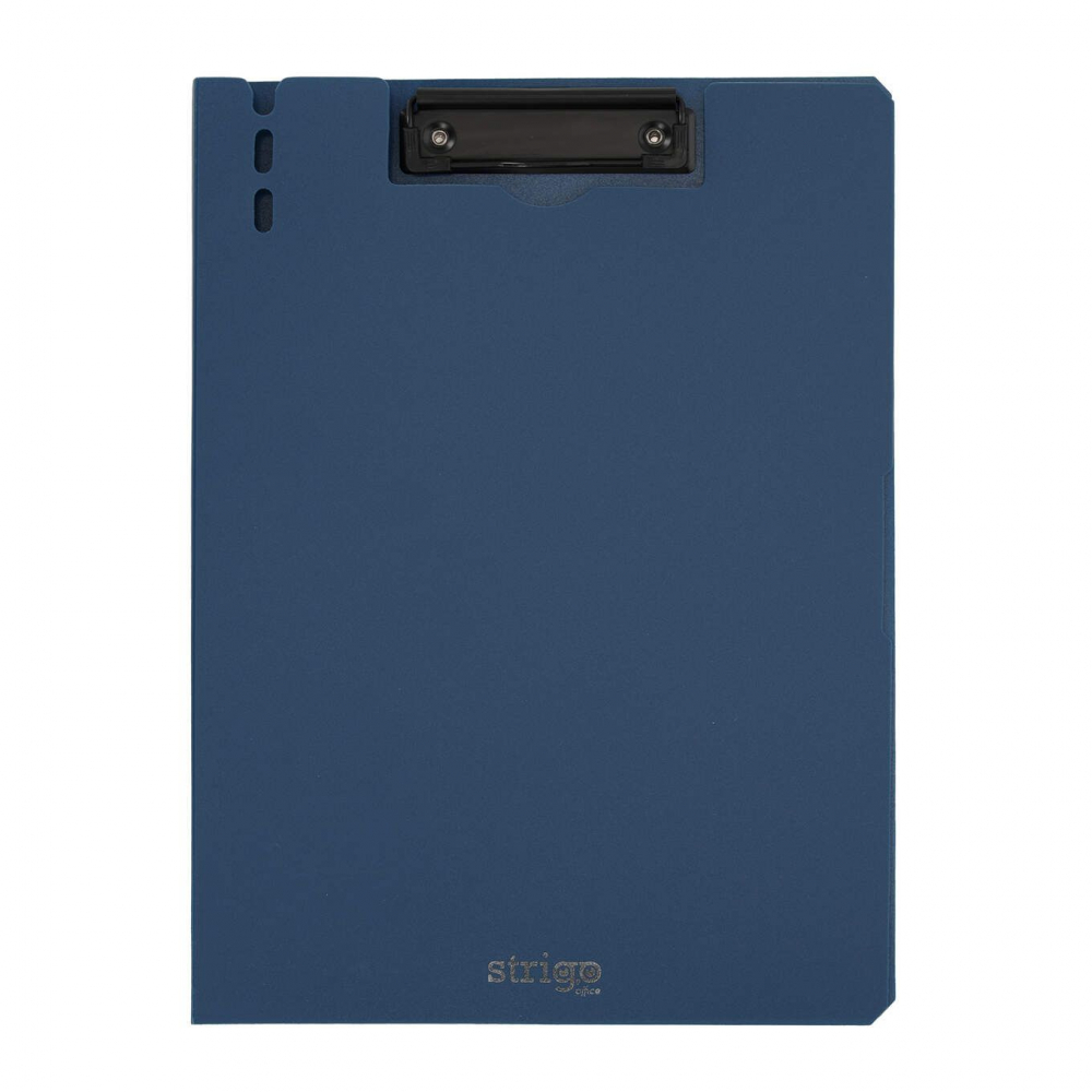 Clipboard Strigo Vertical A4 cu Suport Stilou, Albastru Marin