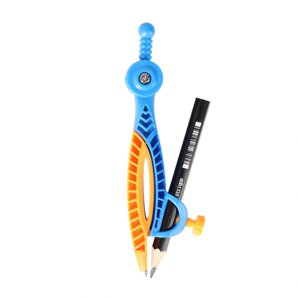 Compas plastic STRIGO cu creion – diverse culori [2]