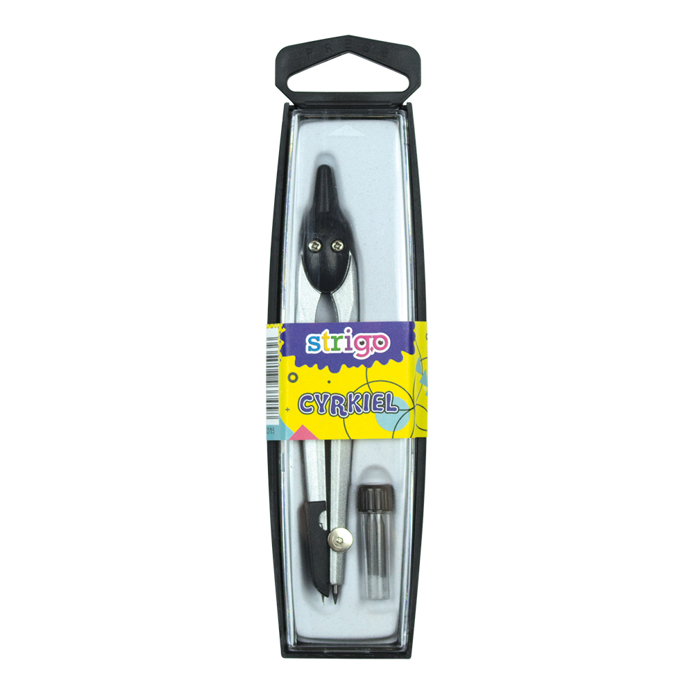 Compas Strigo in Cutie cu Rezerve, Negru