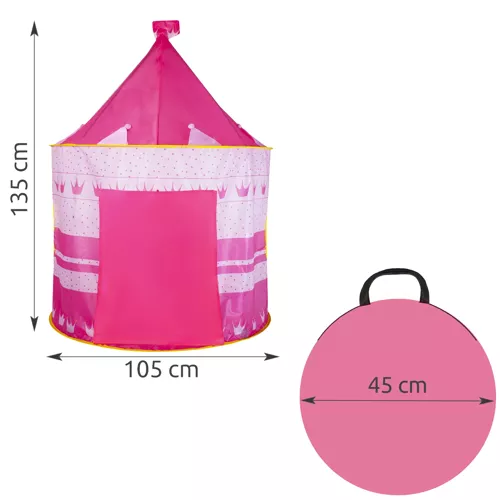 Cort tip castel pentru fetite, roz, 105x135 cm [3]
