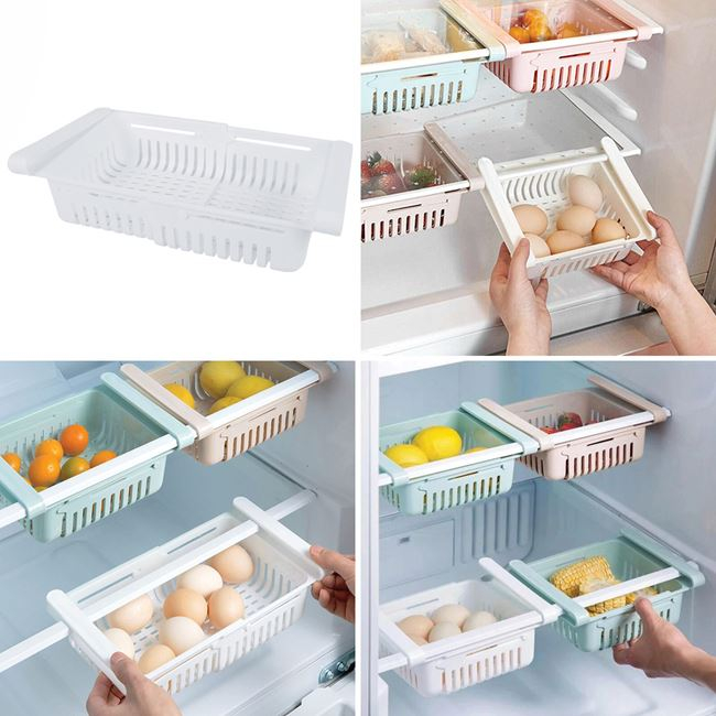 Cos extensibil depozitare pentru frigider,plastic,19.5x16x8 cm [5]