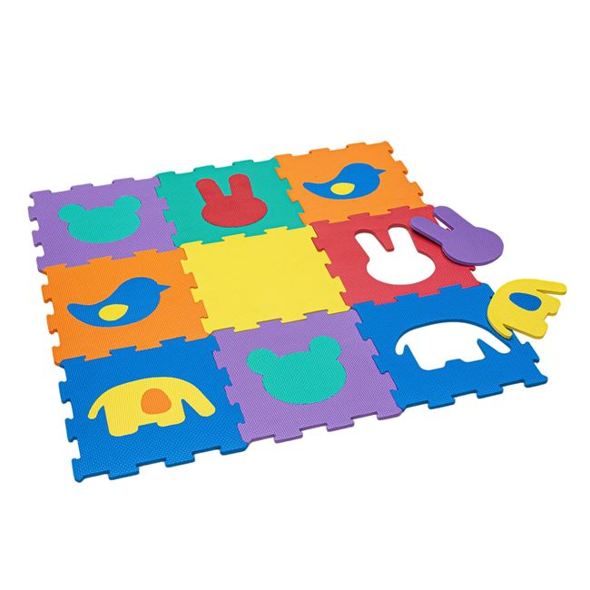 Covor de joaca din spuma tip puzzle cu animale,9 piese [3]