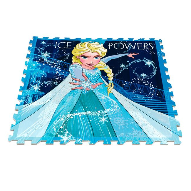 Covor de joaca tip puzzle Frozen,spuma,multicolor,9 piese [2]
