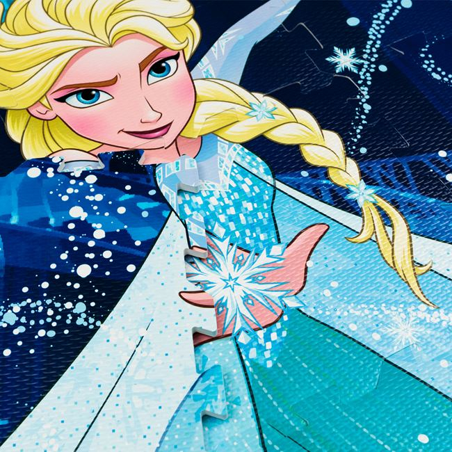 Covor de joaca tip puzzle Frozen,spuma,multicolor,9 piese [3]
