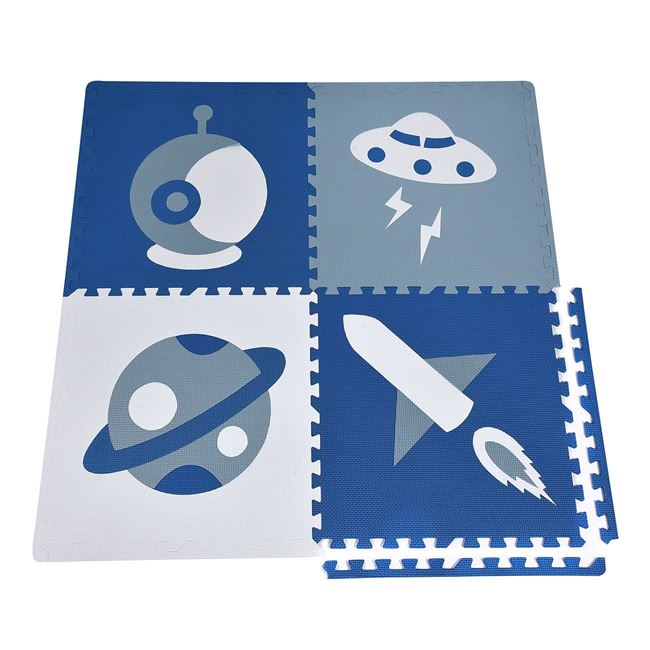 Covor de joaca tip puzzle,spatiu cosmic,spuma,multicolor,4 piese [2]