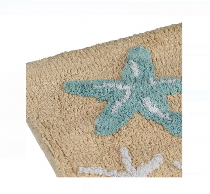 Covoras baie Stea de mare din bumbac [2]