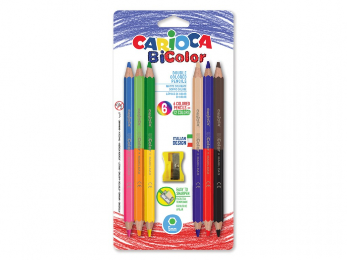 Creioane bi-color 6 set