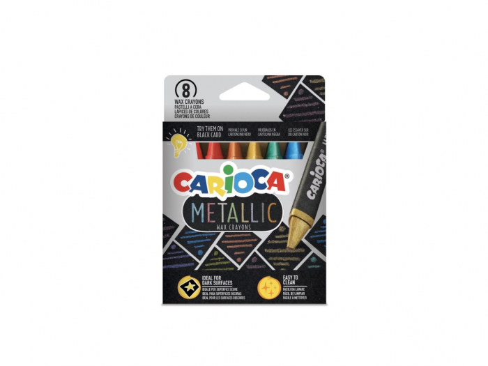 Creioane cerate Metallic Carioca 8 set