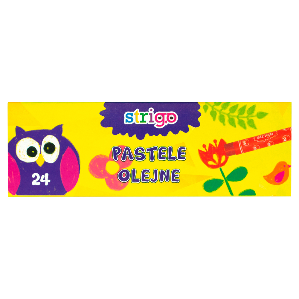 Creioane cerate Strigo, 24 culori set