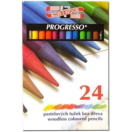 Creioane colorate fara lemn set 24 culori Koh-i-noor PROGRESSO-K8758-24 [2]