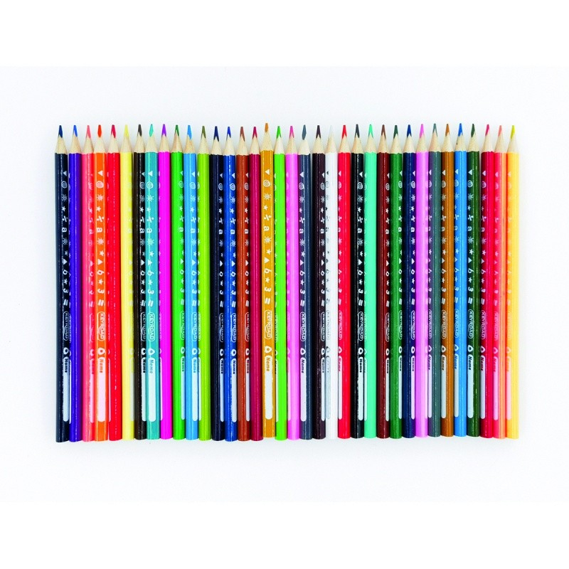 Creioane colorate Keyroad triunghiulare, 36 culori, cutie carton [2]