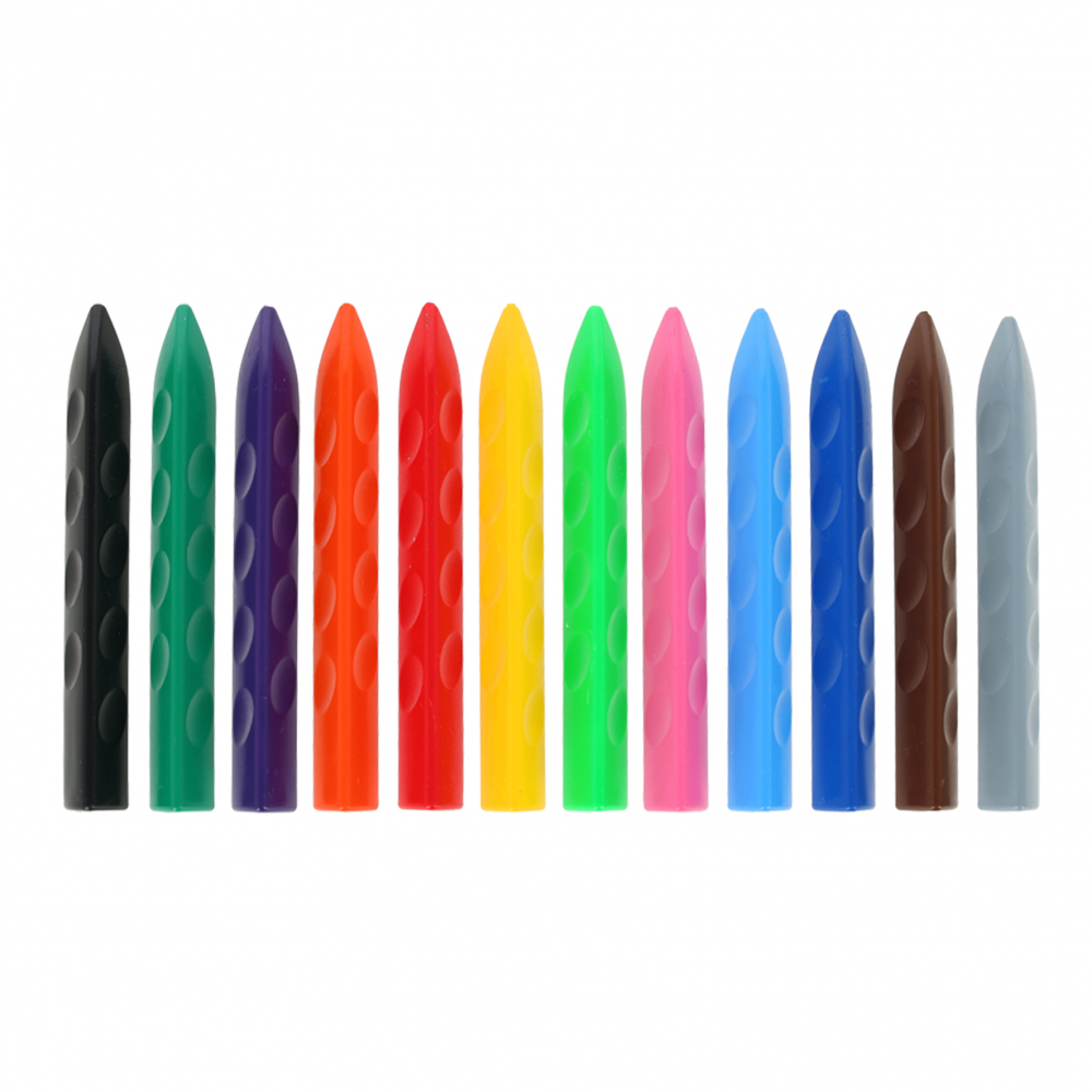 Creioane colorate Strigo triunghiulare, 12 culori, plastic [5]