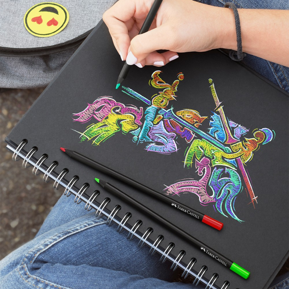 Creioane Black Edition Faber-Castell 36/set, triunghiulare, cutie carton [5]