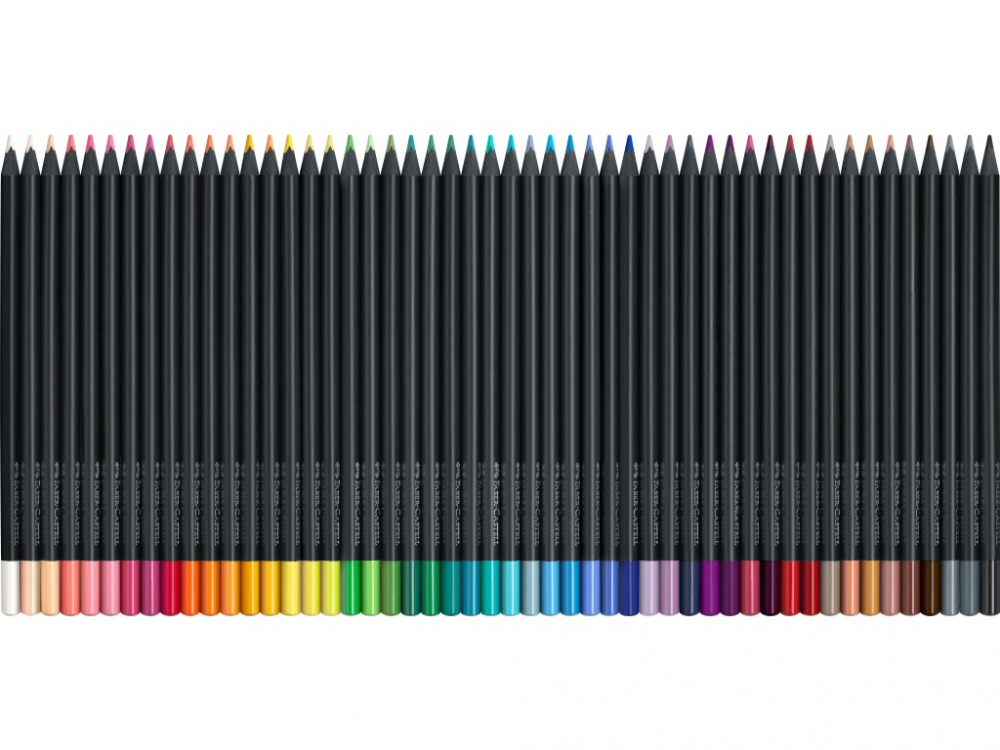 Creioane Black Edition Faber-Castell 50/set, triunghiulare, suport carton [2]