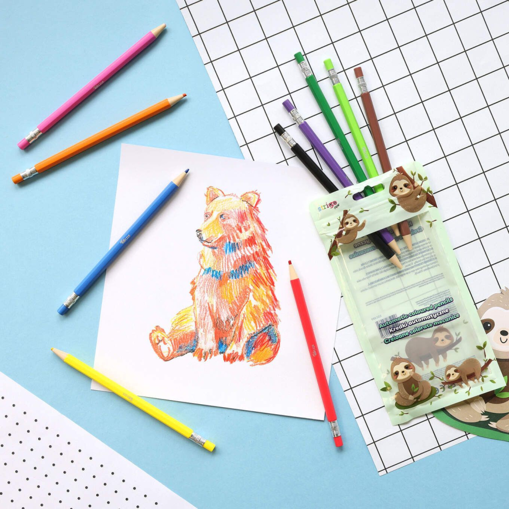 Creioane mecanice colorate cu mina 2.6 mm,10 bucati/set [4]