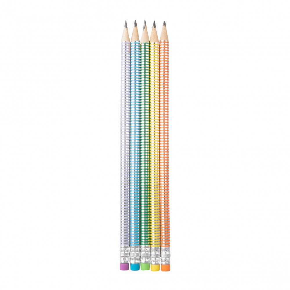 Creion Strigo HB cu guma multicolora, corp pastel metalic,diverse culori