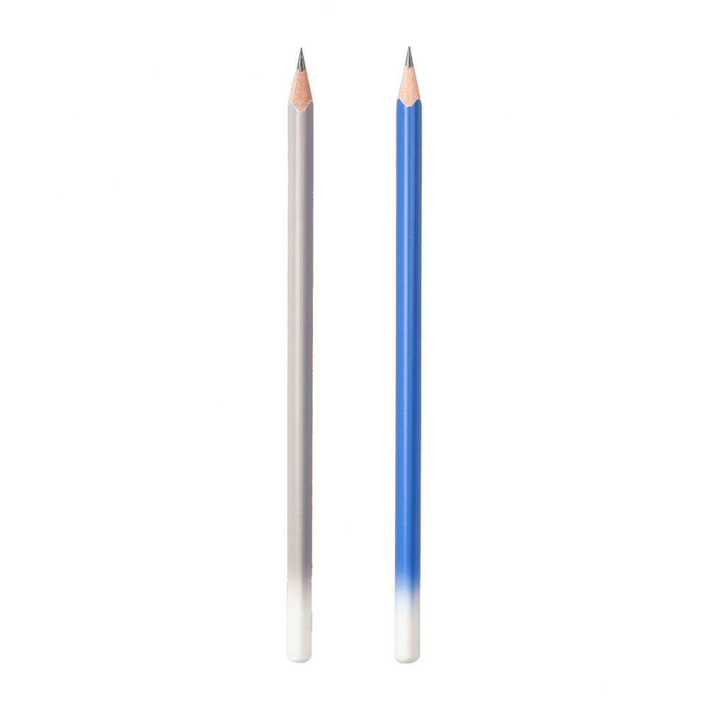Creion Strigo HB, 2 culori,gri albastru