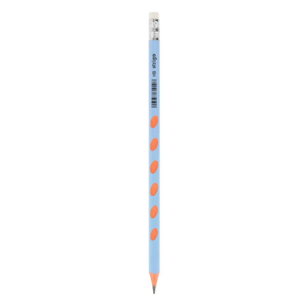 Creioane Strigo plastic HB, cu grip și gumă, culori mix [2]