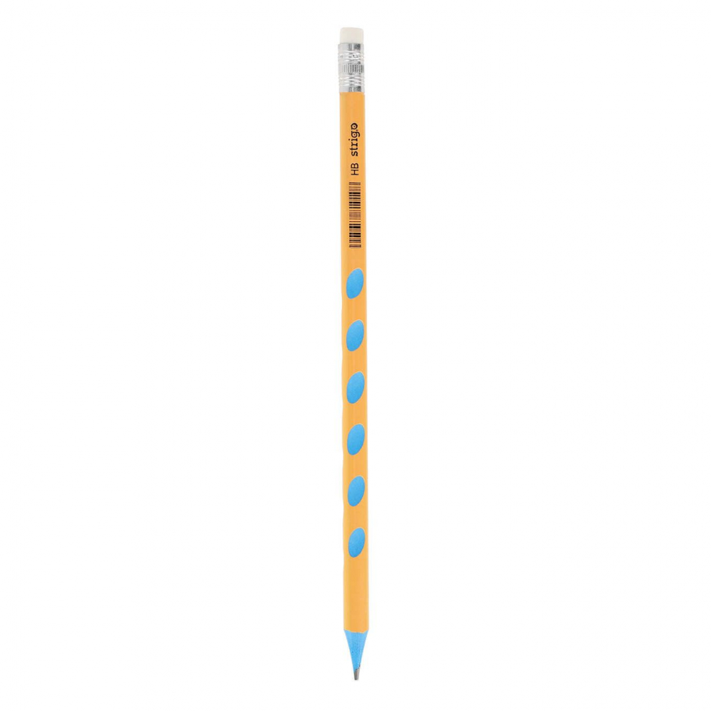 Creioane Strigo plastic HB, cu grip și gumă, culori mix [3]