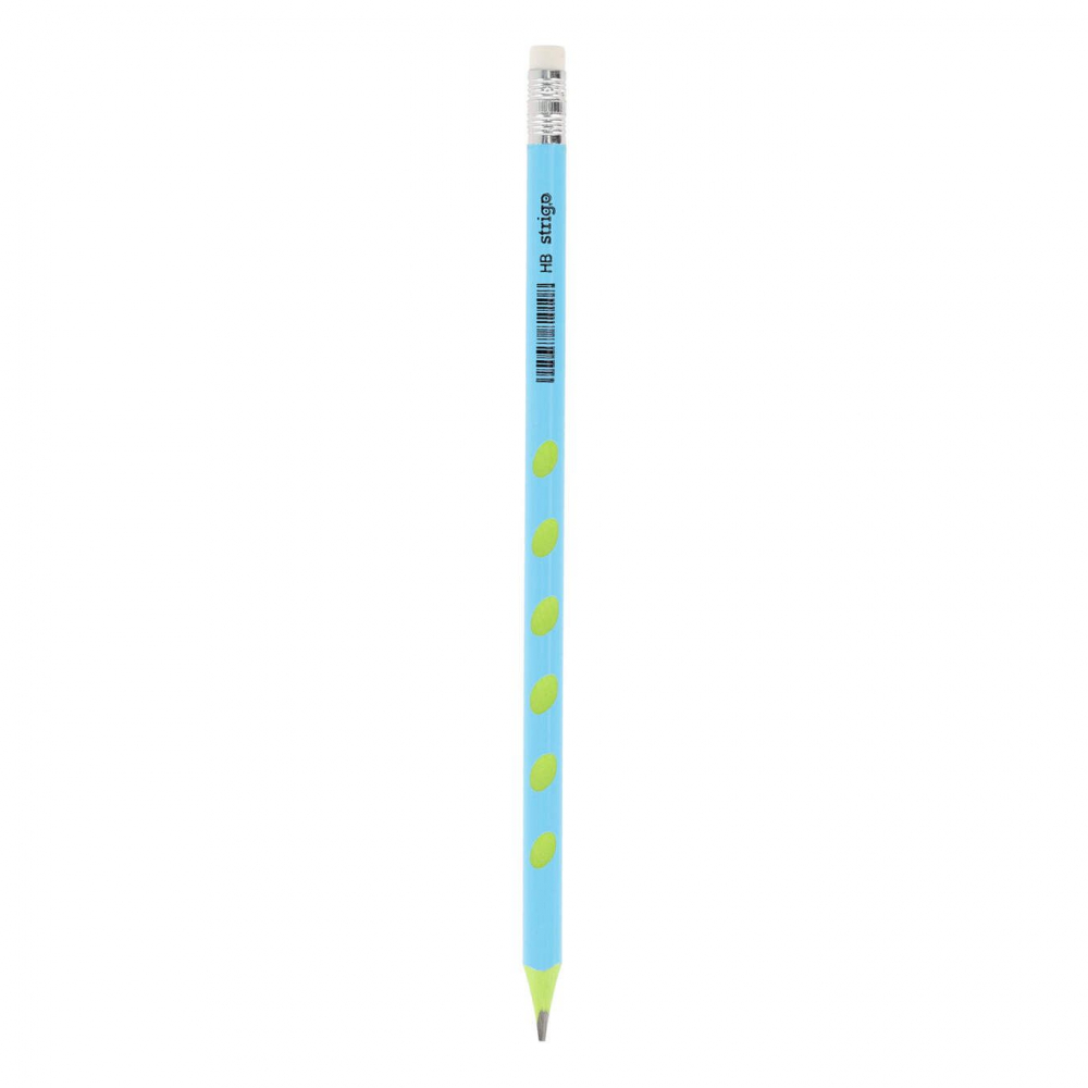 Creioane Strigo plastic HB, cu grip și gumă, culori mix [4]