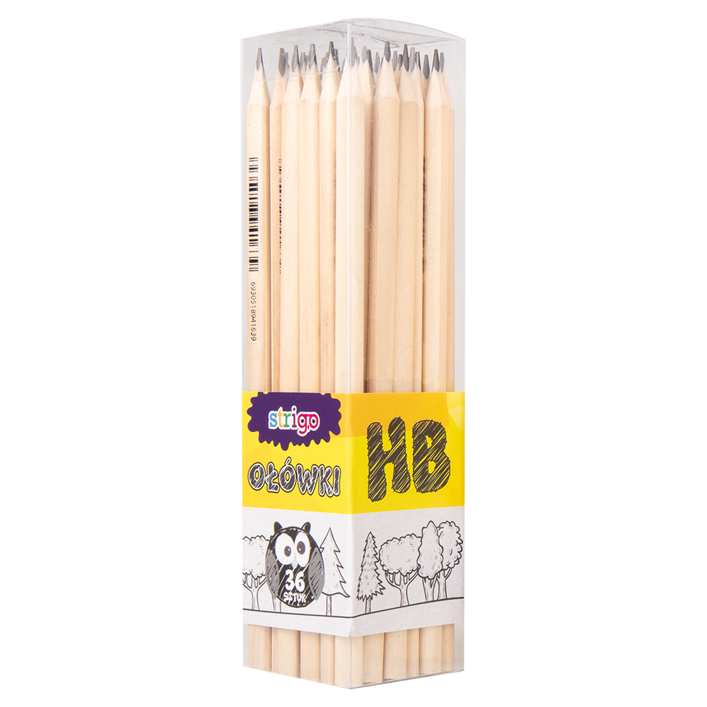 Creion Strigo triunghiular HB, lemn natur [3]