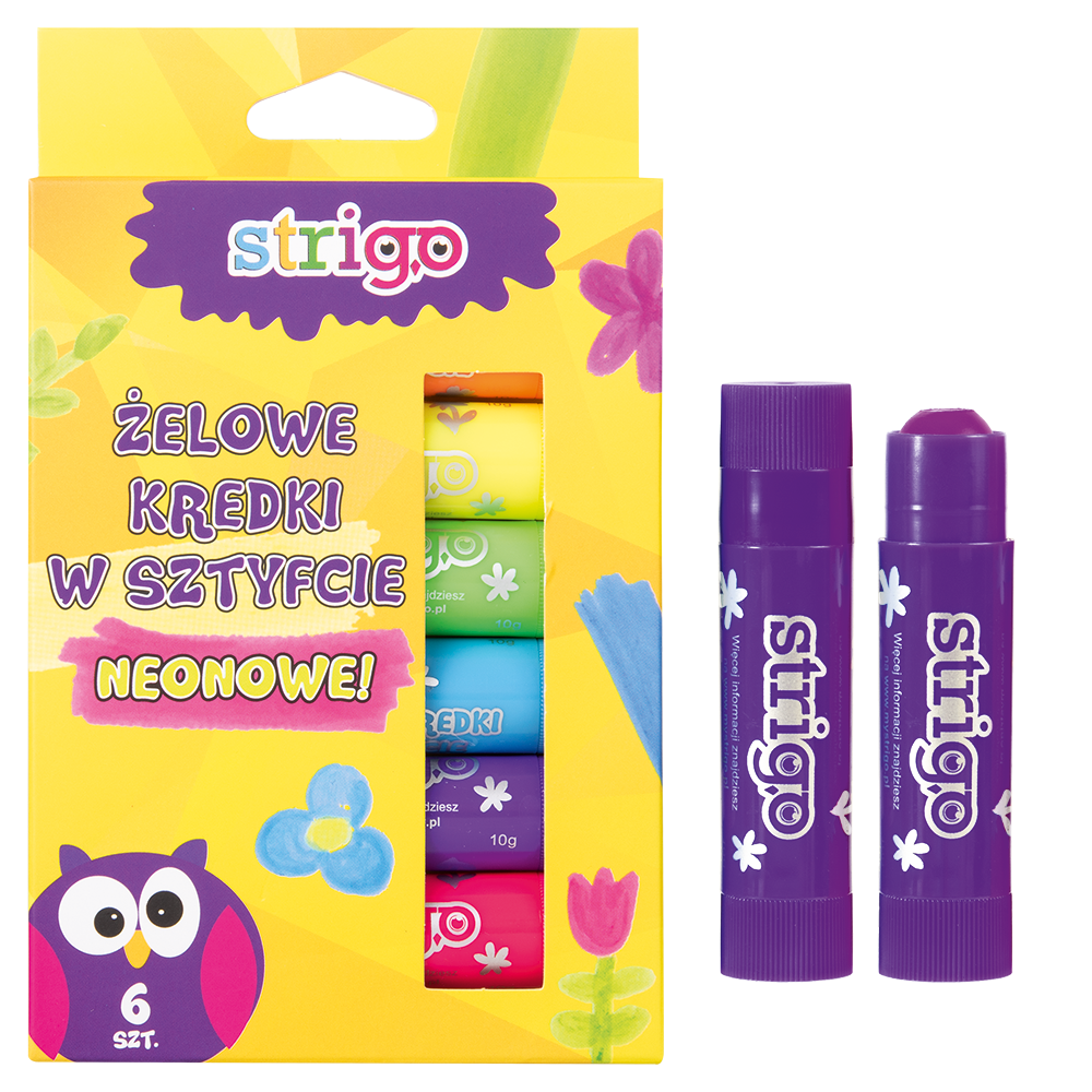 Creioane Strigo Gel Stick 6 culori 10g, neon SSC034 [2]