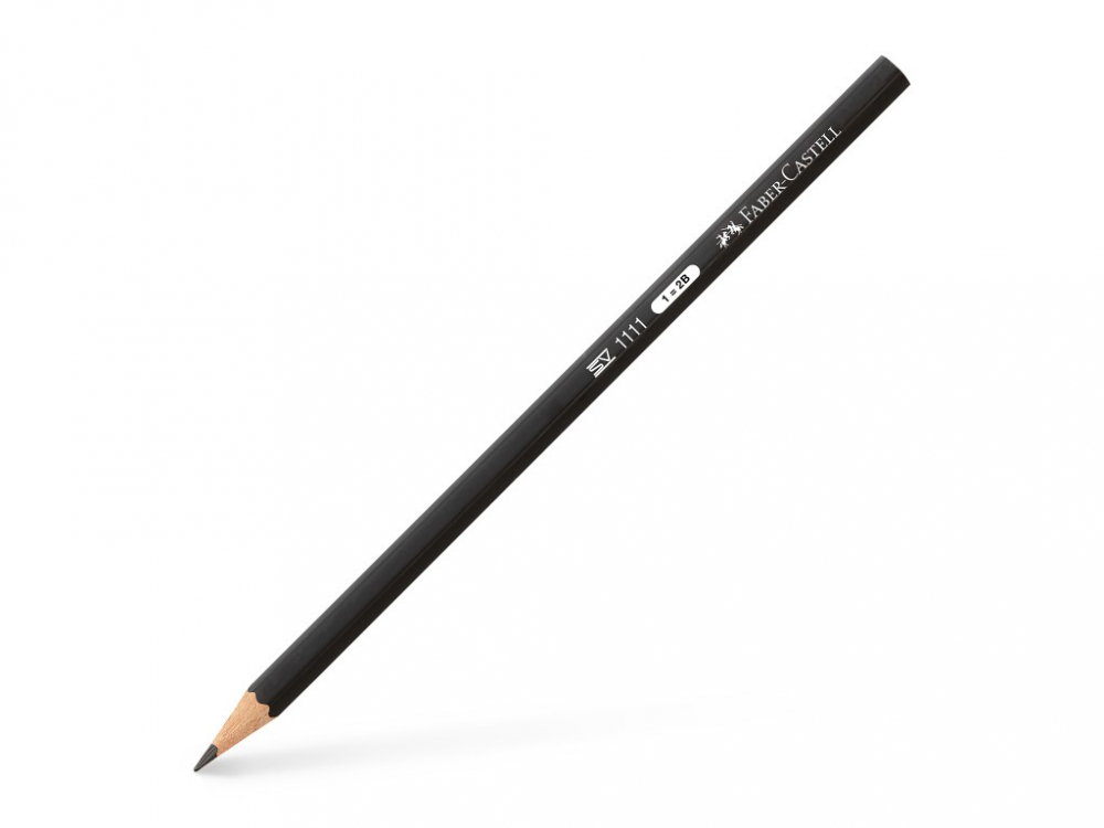Creion grafit 2B Faber-Castell 1111, hexagonal, fara guma