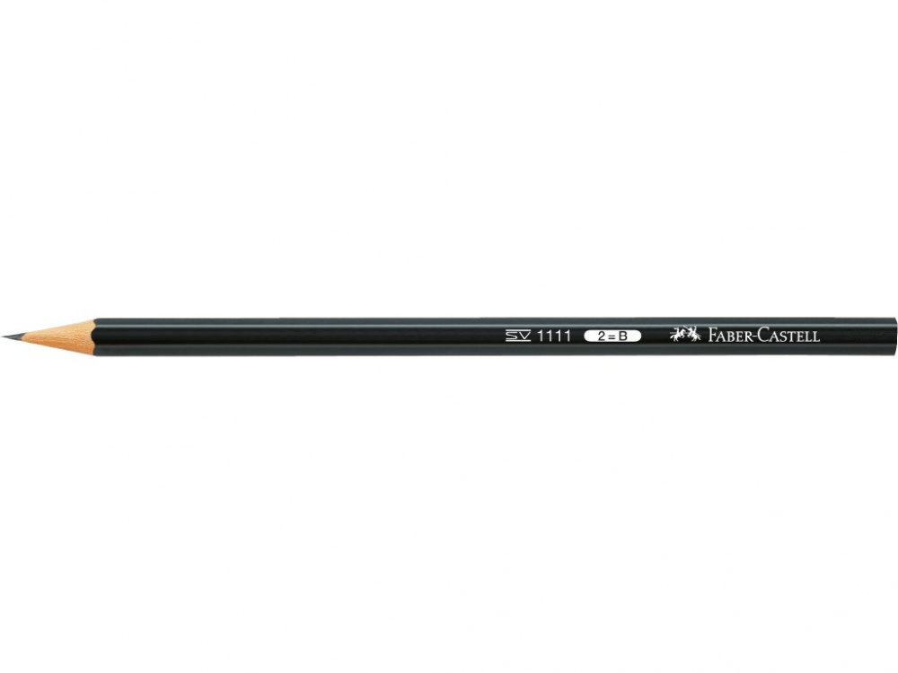 Creion grafit 2B Faber-Castell 1111, hexagonal, fără gumă [2]