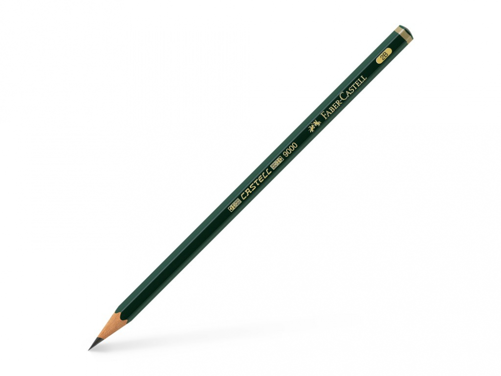 Creion grafit 2B Faber-Castell Castell 9000, hexagonal