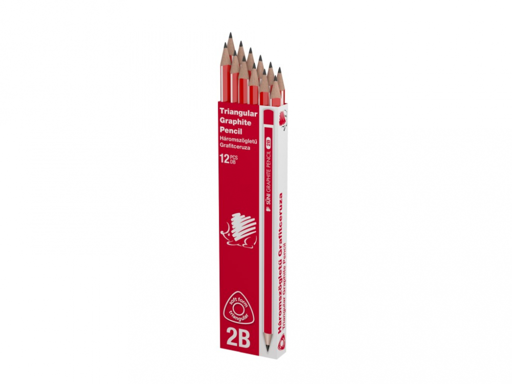 Creion grafit 2B Ico Arici 12 bucati/cutie [2]