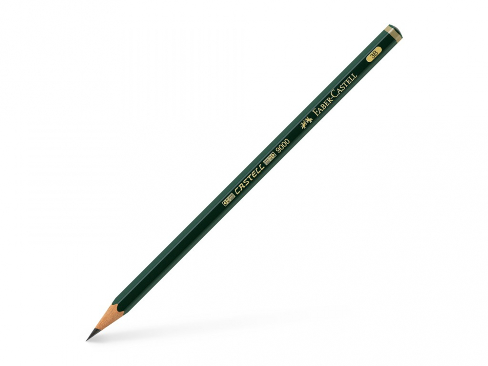 Creion grafit 3B Faber-Castell Castell 9000, hexagonal, fara guma