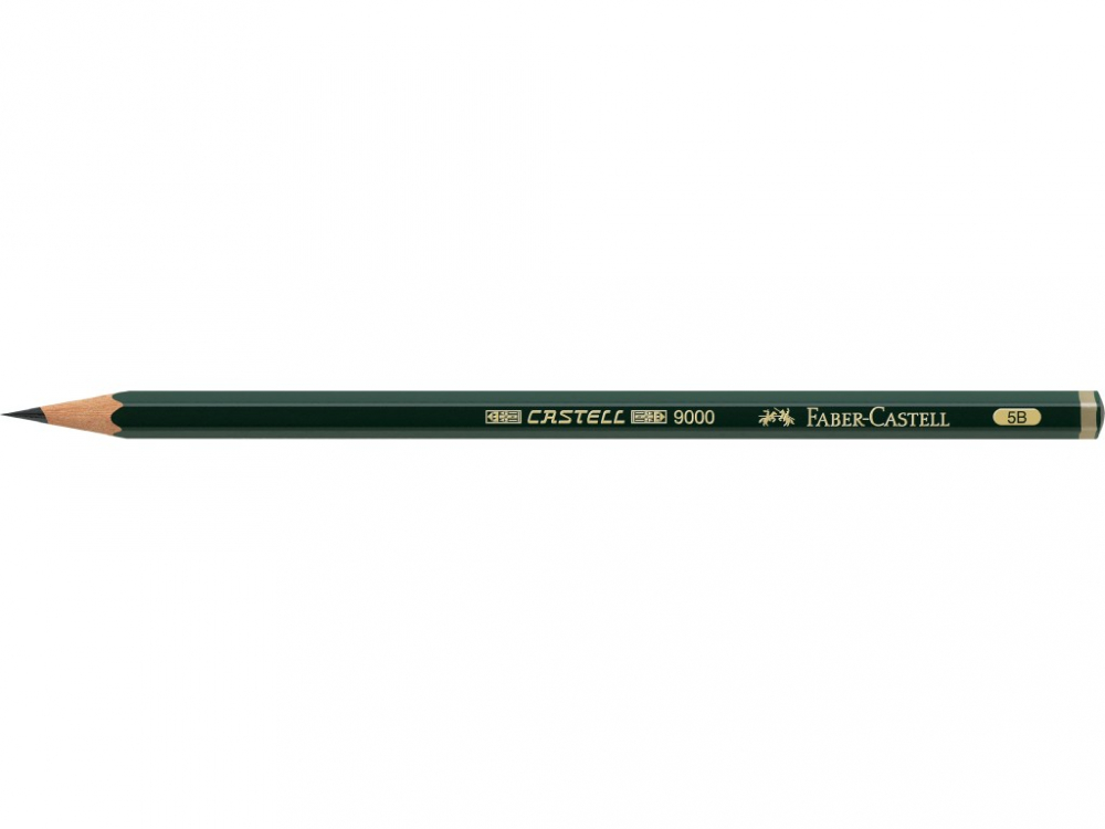 Creion grafit 5B Faber-Castell Castell 9000, hexagonal, fără gumă [2]