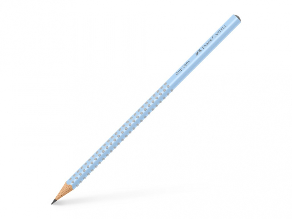 Creion grafit B Grip 2001 bleu sky Faber-Castell, triunghiular