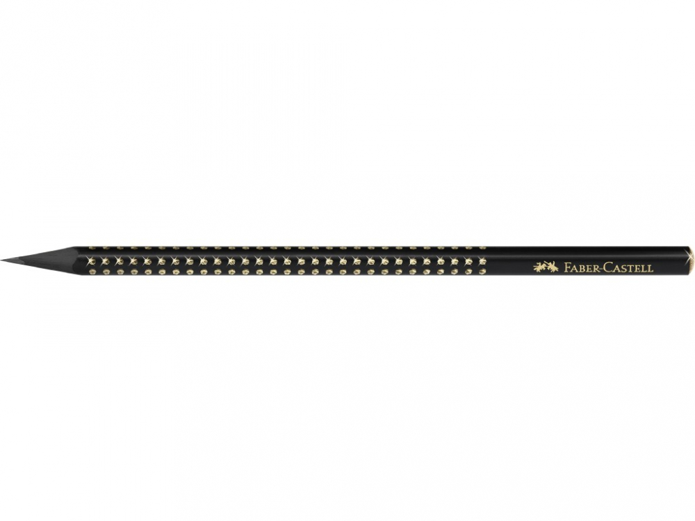 Creion grafit B Faber-Castell Grip Sparkle Midnight Gold