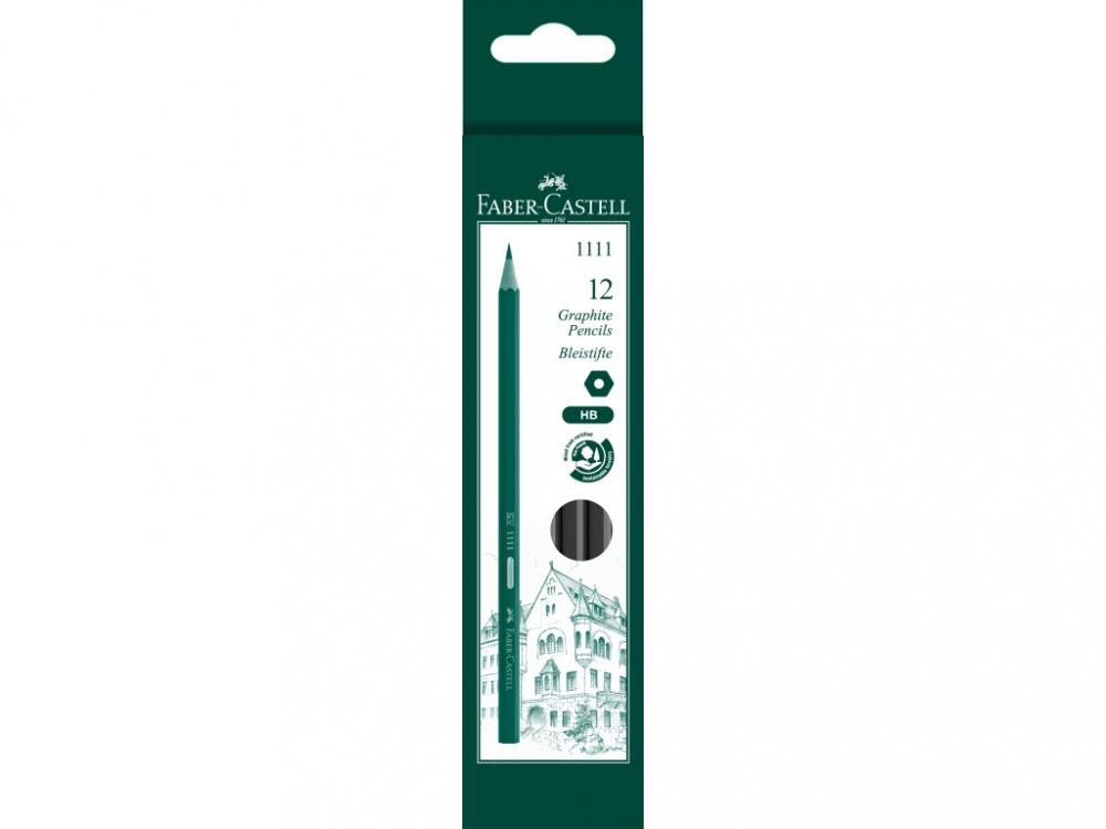 Creion grafit HB 1111 Faber-Castell, hexagonal, fara guma