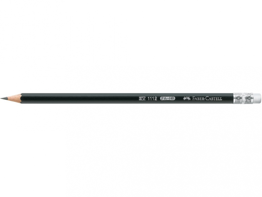 Creion grafit HB cu gumă – Faber-Castell 1112, hexagonal [2]