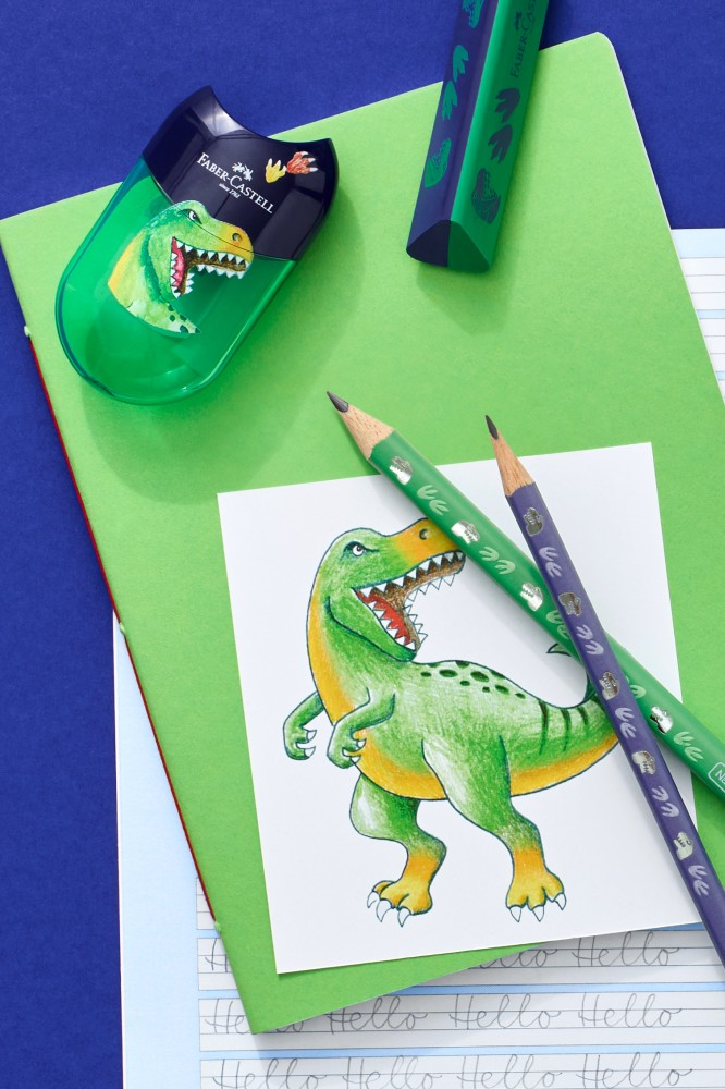 Creion grafit HB triunghiular dinozauri Faber-Castell [3]